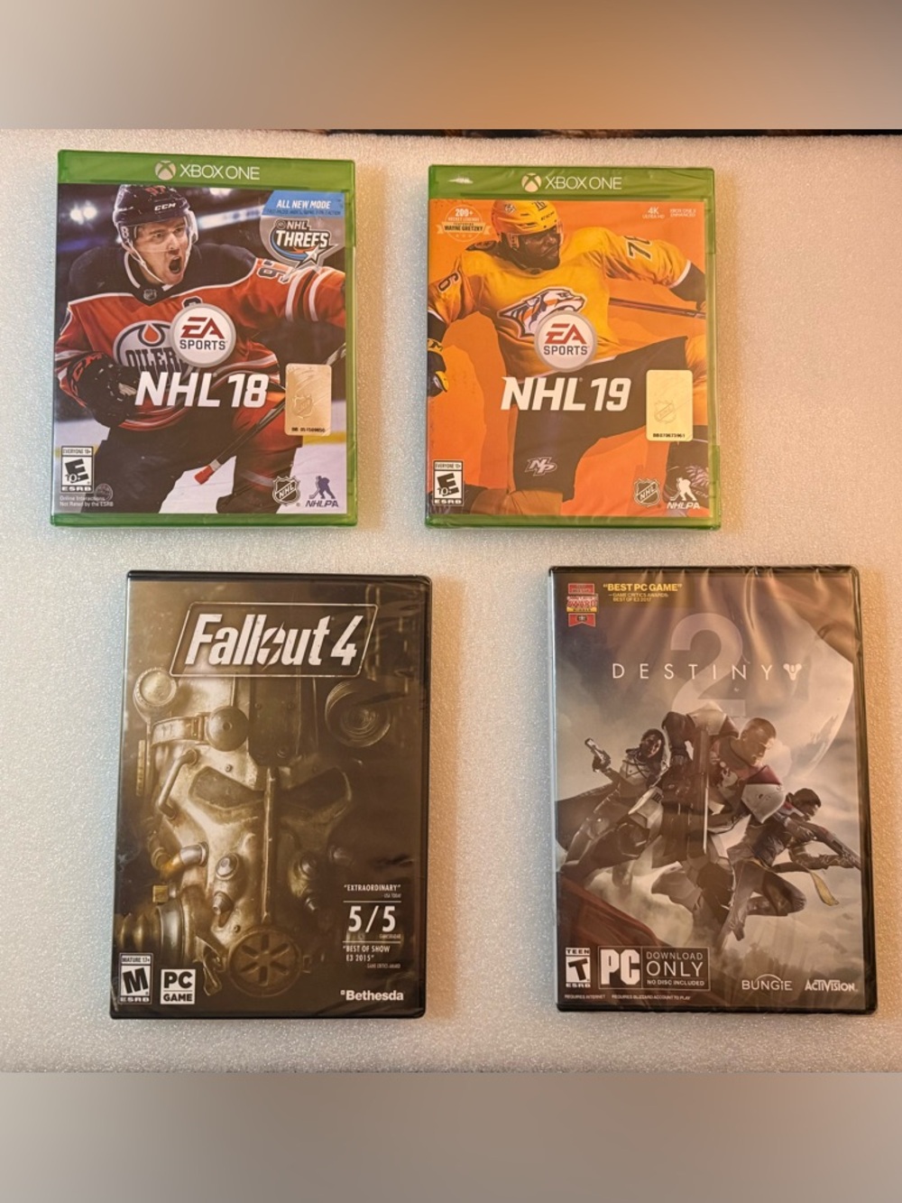 LOT - Bundle- Brand New Sealed Video Game Lot - 2 Xbox One & 2 PC Games